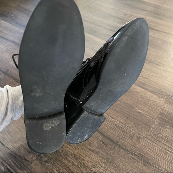 Betsey Johnson Dexter Black Patent Fashion Combat Boot 9.5 - Picture 9 of 15